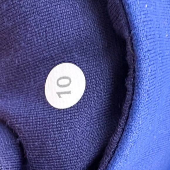 Lululemon Athletica Deep Blue Fleece Cropped Leggings Size 10 - Picture 5 of 5